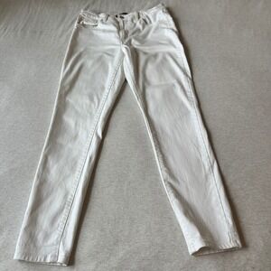 Levis Hi-Rise Skinny Jeans Womens 8/29 White Denim High Waisted 06990-110